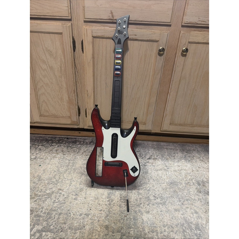 Guitar Hero Band Hero 5 Red Wireless Guitar Controller NO DONGLE